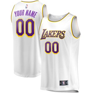 Fanatics Los Angeles Lakers White Fast Break Custom Phenomenal Replica Jersey Association Edition Hurry! Exclusive offer. Get your hands on this outstanding jersey right away.