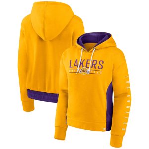 Fanatics Los Angeles Lakers Women's Gold Iconic Halftime Colorblock Pullover Hoodie Fabulous Be the first! Order this trendy jersey ahead of the crowd.