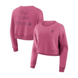 Fanatics Los Angeles Lakers Superior Women's Pink Studio Tri Blend Cropped Pullover Sweatshirt Experience luxury! Order this high - end jersey.