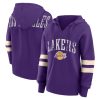 Fanatics Los Angeles Lakers Women's Purple Bold Move Gorgeous Dolman V Neck High Hip Hoodie For the true fans! Secure this authentic jersey now.