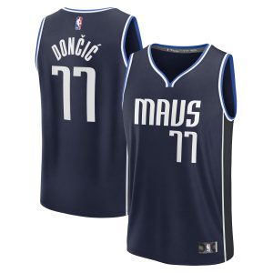 Fanatics Luka Dončić Dallas Mavericks Men's Navy Fast Break Player Jersey Statement Edition Fantastic Collectors
