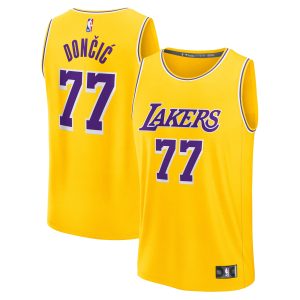 Fanatics Luka Dončić Los Angeles Lakers Youth Prime Gold Fast Break Replica Player Jersey Join the elite! Get this exclusive jersey.