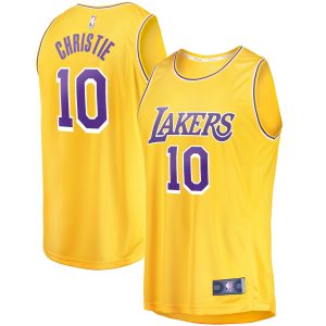 Fanatics Max Christie High - quality Los Angeles Lakers Gold Fast Break Replica Jersey Icon Edition For a short time only! Don't miss out on this fantastic jersey.