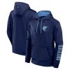 Fanatics Memphis Grizzlies Navy Baller Stunning Defender Performance Full Zip Hoodie Customizable! Personalize this great jersey.
