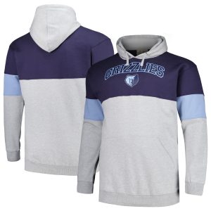 Fanatics Memphis Admirable Grizzlies Navy/Light Blue Big & Tall Pullover Hoodie Collectors
