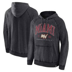 Fanatics Miami Amazing Heat Heather Charcoal Foul Trouble Snow Wash Raglan Pullover Hoodie Enhance your game - day look! Get this fashionable jersey.