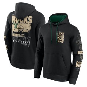 Fanatics Milwaukee Bucks Black Game Time Crossover Pullover Hoodie Dashing High - demand item! Order this sought - after jersey immediately.