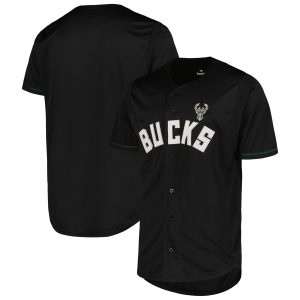 Fanatics Milwaukee Bucks Black Pop Baseball Jersey Glamorous Retailers