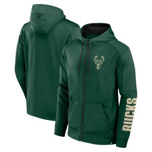 Fanatics Milwaukee Superb Bucks Hunter Green Baller Defender Performance Full Zip Hoodie Stand out from the crowd! Wear this eye - catching jersey.