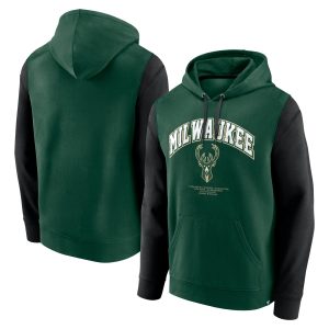 Fanatics Milwaukee Bucks Hunter Green Marvelous Scorer Pullover Hoodie Limited stock! Be quick and grab this must - have jersey to support your team.
