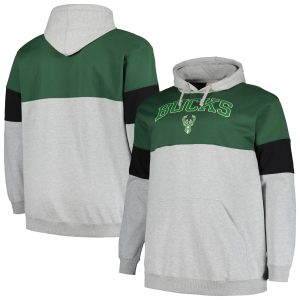 Fanatics Milwaukee Bucks Hunter Green/Black Big Luxurious & Tall Pullover Hoodie Time - sensitive! Order now before the deal expires.