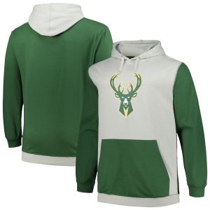 Fanatics Milwaukee Bucks Hunter Green/Silver Big Enchanting & Tall Primary Arctic Pullover Hoodie Celebrate your team! Order this commemorative jersey.