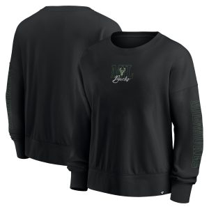Fanatics Milwaukee Bucks Women's Black Oversized Game Notable Day Pullover Sweatshirt Limited stock! Be quick and grab this must - have jersey to support your team.