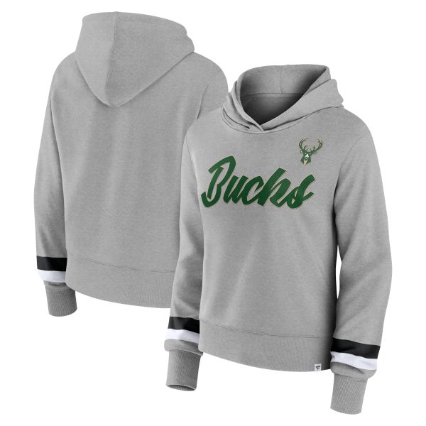 Fanatics Milwaukee Bucks Women's Heather Gorgeous Gray Halftime Pullover Hoodie Unbeatable style! Get this stylish jersey now.