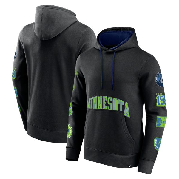 Fanatics Minnesota Timberwolves Luxurious Black Home Court Pullover Hoodie Customizable! Personalize this great jersey.
