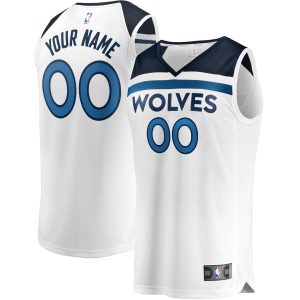 Fanatics Minnesota Timberwolves White Fast Break Custom Impressive Replica Jersey Association Edition Designed for performance! Get this functional jersey.