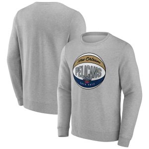 Fanatics New Orleans Pelicans Gray Distinguished True Classics Hard Color Fleece Pullover Sweatshirt Gift idea! Surprise a sports fan with this amazing jersey.