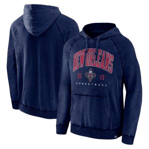 Fanatics New Orleans Pelicans Heather Navy Foul Top - notch Trouble Snow Wash Raglan Pullover Hoodie Retailers
