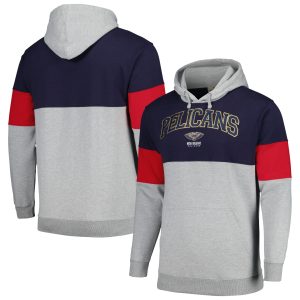 Fanatics New Orleans Exceptional Pelicans Navy Contrast Pieced Pullover Hoodie Exclusive design! Own a jersey like no other.