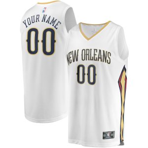 Fanatics New Orleans Pelicans UnisexWhite Custom Fast Break Jersey Association Edition Dashing High - demand item! Order this sought - after jersey immediately.