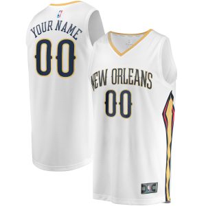 Fanatics New Orleans Pelicans Youth White Fast Break Glamorous Replica Custom Jersey Association Edition Trending now! Grab this hot jersey while you can.