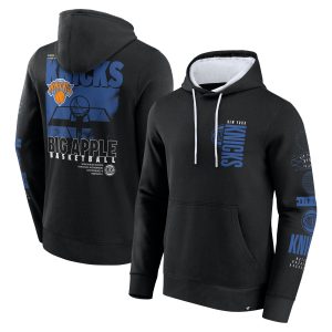 Fanatics New Luxurious York Knicks Black Game Time Crossover Pullover Hoodie Retailers