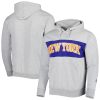 Fanatics New York Knicks Heather Gray Wordmark French Notable Terry Pullover Hoodie Sports enthusiasts