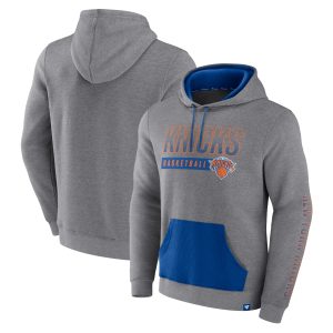 Fanatics New York Knicks Heathered Gray Off The Alluring Bench Color Block Pullover Hoodie For a short time only! Don't miss out on this fantastic jersey.