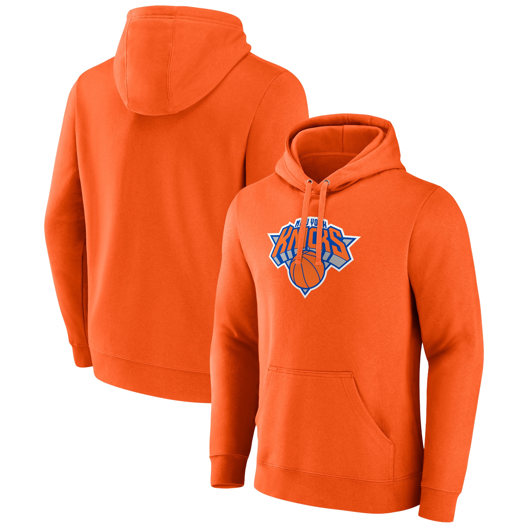 Fanatics New Amazing York Knicks Orange Primary Logo Pullover Hoodie Collectors