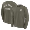 Fanatics New York Knicks Top - notch Unisex Olive Elements Super Soft Fleece Pullover Sweatshirt Collectors