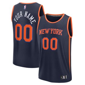 Fanatics New York Knicks Youth Navy Fast Break Custom Replica High - quality Jersey Statement Edition Authentic look! Wear this genuine jersey.