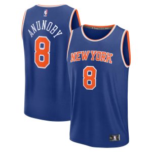 Fanatics OG Anunoby New York Knicks Blue Fast Break Replica Player Jersey Icon Distinguished Edition Proven quality! Invest in this reliable jersey.