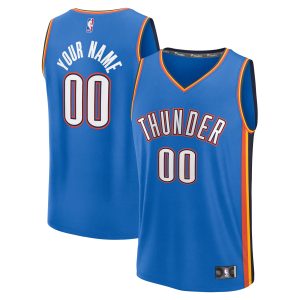 Fanatics Oklahoma City Thunder Blue Fast Break Custom Jersey Fabulous Icon Edition Trending now! Grab this hot jersey while you can.