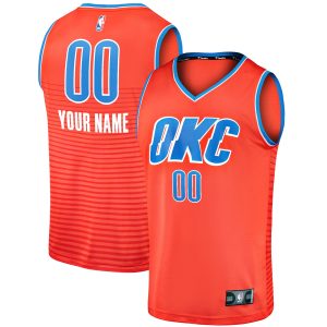 Fanatics Oklahoma City Thunder Orange Fast Break Custom Replica Jersey Statement Edition Gorgeous Hurry! Exclusive offer. Get your hands on this outstanding jersey right away.