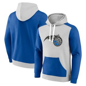 Fanatics Orlando Magic Glamorous Gray/Blue Arctic Colorblock Pullover Hoodie Sports fans