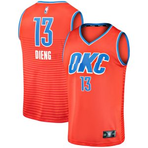 Fanatics Ousmane Dieng Oklahoma City Thunder Orange Prime Fast Break Replica Player Jersey Statement Edition Customizable! Personalize this great jersey.