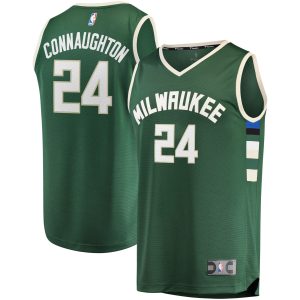 Fanatics Pat Connaughton Milwaukee Bucks Hunter Green High - quality Fast Break Replica Jersey Icon Edition Experience luxury! Order this high - end jersey.