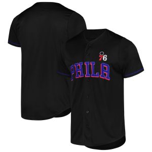 Fanatics Philadelphia 76ers Black Pop High - quality Baseball Jersey Collectors