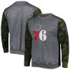 Fanatics Philadelphia 76ers Top - notch Heather Charcoal Camo Stitched Sweatshirt Authentic look! Wear this genuine jersey.