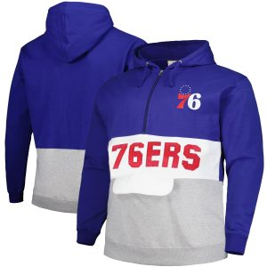 Fanatics Philadelphia 76ers Sophisticated Royal Big & Tall Anorak Half Zip Hoodie For the true fans! Secure this authentic jersey now.