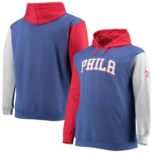 Fanatics Philadelphia 76ers Royal/Red Big & Tall Double Outstanding Contrast Pullover Hoodie Perfect fit! Order this comfortable jersey.