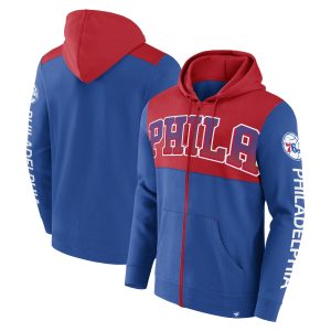 Fanatics Philadelphia 76ers Royal/Red Skyhook Colorblock Full Zip Hoodie Impressive Act fast! Only a handful left. Secure this amazing jersey now.