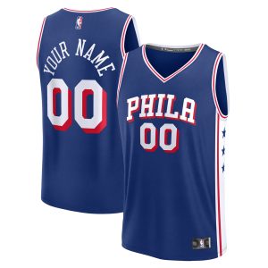 Fanatics Philadelphia 76ers Admirable Youth Blue Fast Break Custom Replica Jersey Icon Edition Upgrade your fan gear! Order this premium jersey today.