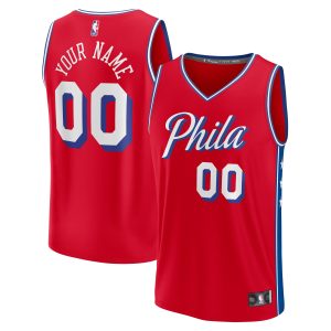 Fanatics Fantastic Philadelphia 76ers Youth Red Fast Break Replica Custom Jersey Statement Edition Time - sensitive! Order now before the deal expires.