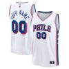 Fanatics Philadelphia 76ers Youth White Fast Striking Break Custom Replica Jersey Association Edition Sports enthusiasts