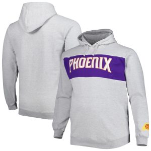 Fanatics Phoenix Suns Heather Gray Big Prime & Tall Wordmark Pullover Hoodie Collectors