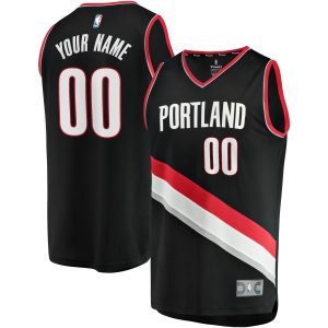 Fanatics Portland Trail Blazers Black Fast Break Custom Replica Jersey Icon Gorgeous Edition High - demand item! Order this sought - after jersey immediately.