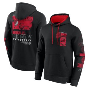 Fanatics High - quality Portland Trail Blazers Black Game Time Crossover Pullover Hoodie Time - sensitive! Order now before the deal expires.
