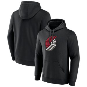 Fanatics Portland Trail Blazers Black Primary Logo Superb Pullover Hoodie Proven quality! Invest in this reliable jersey.