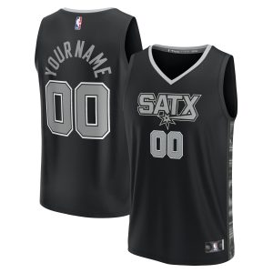 Fanatics Sophisticated San Antonio Spurs Black Fast Break Custom Replica Jersey Statement Edition Enhance your game - day look! Get this fashionable jersey.